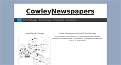 Desktop Screenshot of cowleynewspapers.com
